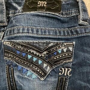 Stylish Blue Embroidered Women's Jeans